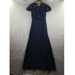 WAYF Wrap Maxi Dress Navy XS‎
